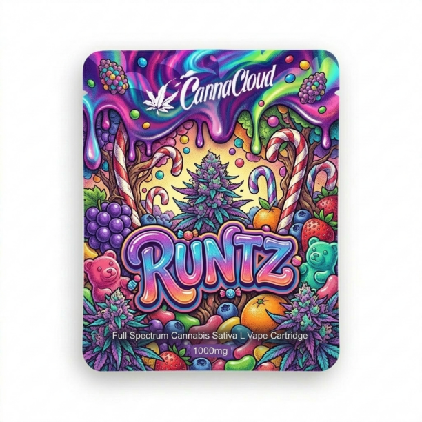 1000mg Full Spectrum Cannabis Sativa L Vape Cartridge Contains THC - Runtz in UK