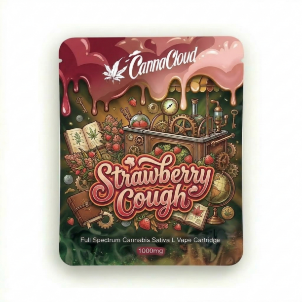 1000mg Full Spectrum Cannabis Sativa L Vape Cartridge Contains THC - Strawberry Cough in UK