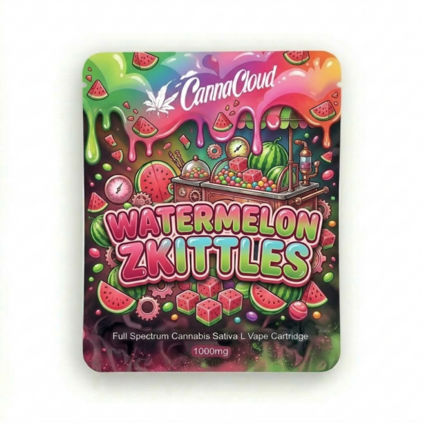 1000mg Full Spectrum Cannabis Sativa L Vape Cartridge Contains THC - Watermelon Zkittles in UK