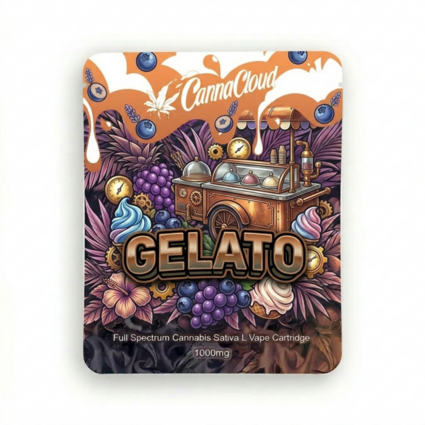 1000mg Full Spectrum Cannabis Sativa L Vape Cartridge Contains THC - gelato in UK